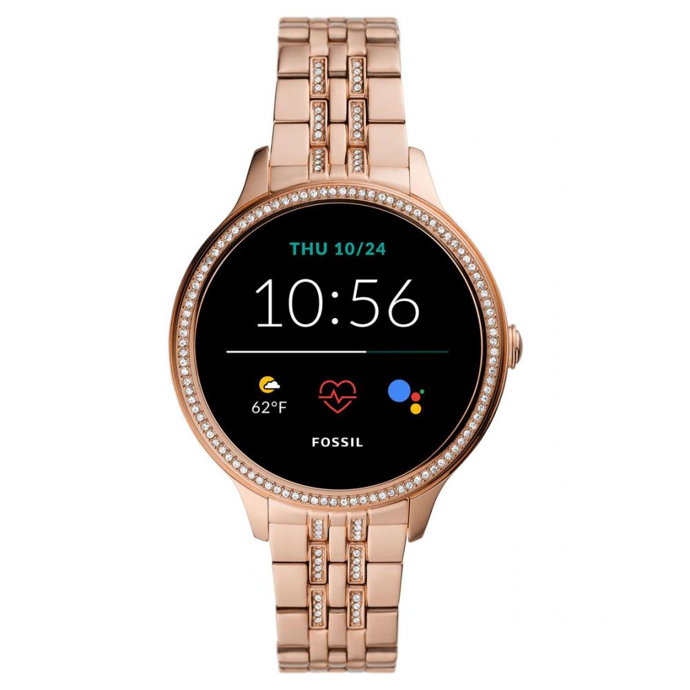 Fossil FTW6068V Gen 5E GPS 42mm Rose Gold-Tone Stainless Steel Mesh hot Smartwatch