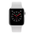 Apple Watch Series 3 38mm Ceramica bianco Cinturino Sport bianco/grigio