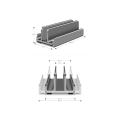 Verstellbarer Aluminium Laptop & Tablet Ständer Vertikal -ID18208 silber