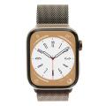 Apple Watch Series 8 GPS + Cellular 45mm Acero inoxidable oro Pulsera milanesa oro