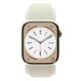 Apple Watch Series 8 GPS + Cellular 45mm Acero inoxidable oro Correa deportiva blanco estrella