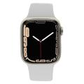 Apple Watch Series 7 GPS 41mm Aluminium polarstern Sportarmband weiß