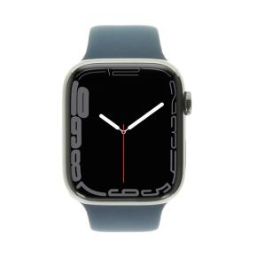 Apple Watch Series 7 GPS + Cellular 45mm Edelstahl graphit Sportarmband abyssblau
