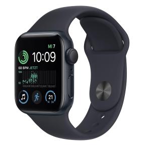 Apple Watch SE 2 GPS 44mm Alluminio mezzanotte Cinturino Sport mezzanotte S/M
