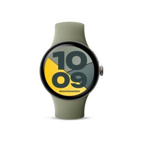 Google Pixel Watch 5 pirita satinada 45mm Correa deportiva oliva (LTE) 64GB