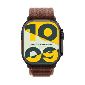 Apple Watch Ultra 4 GPS + Cellular 49mm titane noir Alpine Loop bordeaux M 64Go