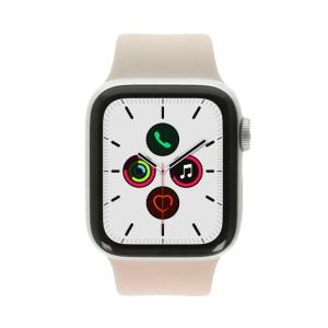 product image: Apple Watch Series 5 Aluminiumgehäuse silber 40mm mit Sportarmband weiß (GPS)