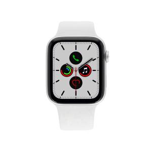 product image: Apple Watch Series 5 Aluminiumgehäuse silber 44mm mit Sportarmband weiß (GPS)
