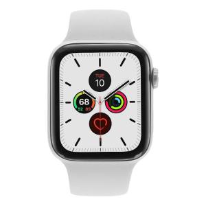 product image: Apple Watch Series 5 Aluminiumgehäuse silber 40mm mit Sportarmband weiß (GPS + Cellular)