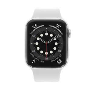 product image: Apple Watch Series 6 Aluminiumgehäuse silber 40mm mit Sportarmband weiß (GPS + Cellular)