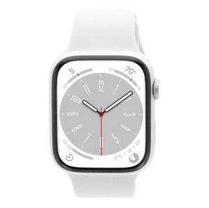 product image: Apple Watch Series 8 Aluminiumgehäuse silber 45mm mit Sportarmband weiß (GPS + Cellular)