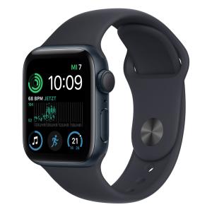 product image: Apple Watch SE 2 Aluminiumgehäuse mitternacht 40mm mit Sportarmband mitternacht (GPS + Cellular)
