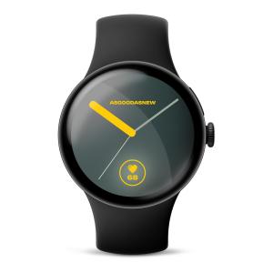 Google Pixel Watch 4 matte black 45mm Sportarmband obsidian (LTE)