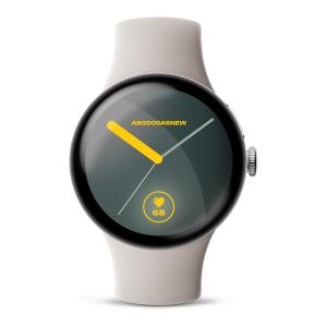 Google Pixel Watch 4 polished silver 41mm Sportarmband porcelain (LTE)