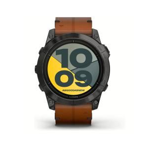 product image: Garmin Epix Pro (Gen 2) Sapphire 51mm schwarz/carbongrau Titan DLC QuickFit-Leder-Armband (010-02804-30)