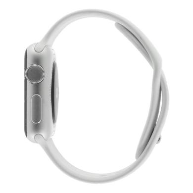 Apple Watch Sport (Gen. 1) 38mm Aluminiumgehäuse Silber mit Sportarmband Weiss Aluminium Silber