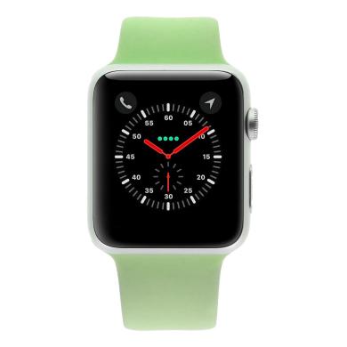 Apple Watch Sport 38mm avec Bracelet sport vert aluminium Argent