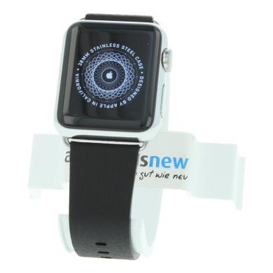 Apple Watch Series 1 38mm acero inox correa en piel negro
