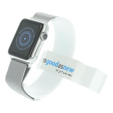 Apple Watch (Gen. 1) 38mm Edelstahlgehäuse Silber mit Milanaise-Armband Silber Edelstahl Silber