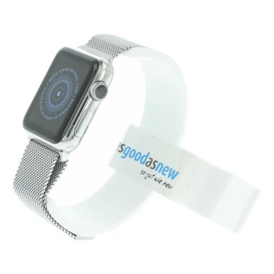 Apple Watch (Gen. 1) 38mm Edelstahlgehäuse Silber mit Milanaise-Armband Silber Edelstahl Silber