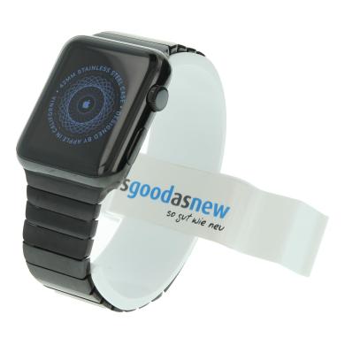 Apple Watch 42mm mit Gliederarmband schwarz Edelstahl Spaceschwarz