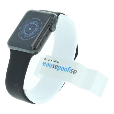 Apple Watch (Gen. 1) 42mm Edelstahlgehäuse Spaceschwarz mit Sportarmband Schwarz Edelstahl Spaceschwarz