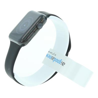 Apple Watch (Gen. 1) 42mm Edelstahlgehäuse Spaceschwarz mit Sportarmband Schwarz Edelstahl Spaceschwarz