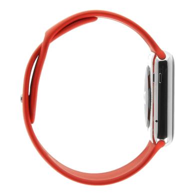 Apple Watch 38mm mit Sportarmband rot Edelstahl Silber