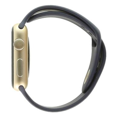 Apple Watch Sport 42mm aluminium or rose bracelet sport bleu foncé
