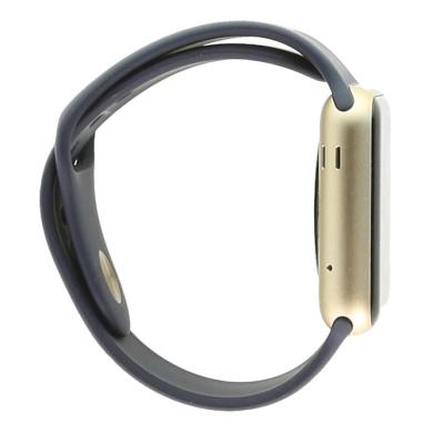 Apple Watch Sport 42mm aluminium or rose bracelet sport bleu foncé