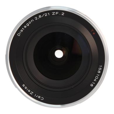 Zeiss Distagon T* 2.8/21 ZF.2 con Nikon F Mount negro