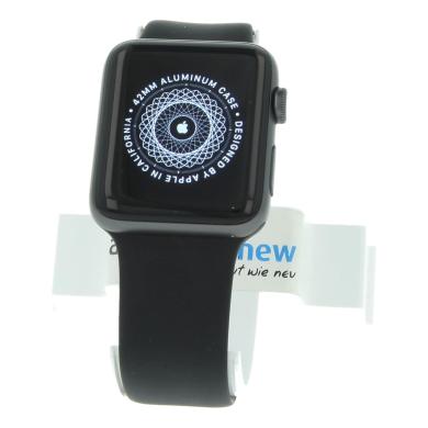Apple Watch Series 2 42mm aluminium gris bracelet sport noir