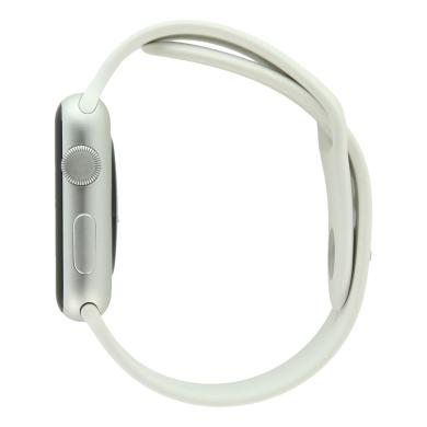 Apple Watch Series 1 Aluminiumgehäuse silber 42mm mit Sportarmband weiß aluminium silber