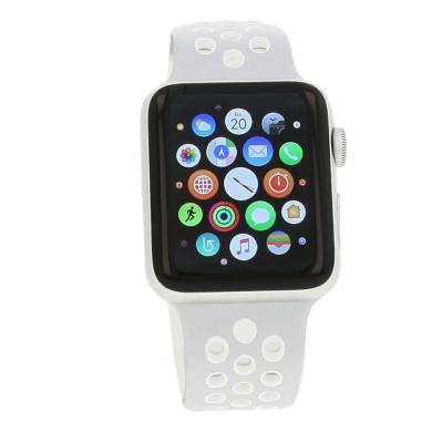 Apple Watch (Series 2) 42mm Aluminiumgehäuse Silber mit Nike+ Sportarmband Silber/Weiss Aluminium Silber