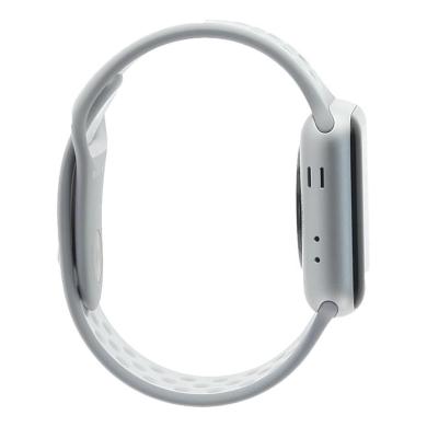 Apple Watch Series 2 Aluminiumgehäuse silber 38mm mit Nike+ Sportarmband platin/weiss Aluminium Silber