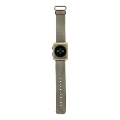 Apple Watch Series 2 Aluminiumgehäuse gold 42mm mit Nylon-Armband kaffeebraun/karamelbraun aluminium gold