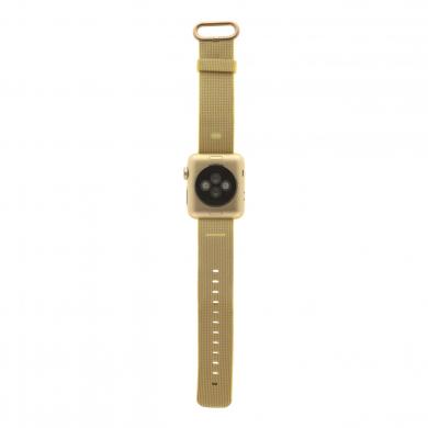 Apple Watch Series 2 Aluminiumgehäuse gold 38mm mit Nylonarmband gelb/hellgrau aluminium gold