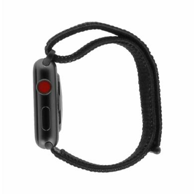 Apple Watch Series 3 Aluminiumgehäuse spacegrau 42mm Nike+ Sport Loop schwarz/platinum-grau (GPS + Cellular)
