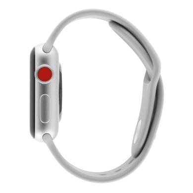 Apple Watch Series 3 Aluminiumgehäuse silber 38mm mit Sportarmband grau (GPS + Cellular) aluminium silber