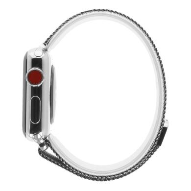 Apple Watch Series 3 Edelstahlgehäuse silber 38mm mit Milanaise-Armband silber (GPS + Cellular) edelstahl silber