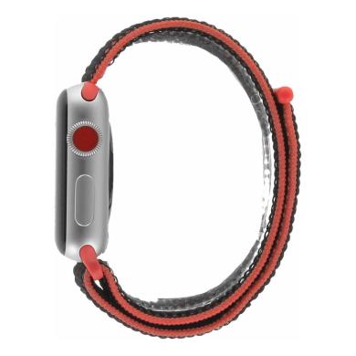 Apple Watch Series 3 Nike+ GPS + Cellular 38mm aluminium argent boucle sport noir/rouge