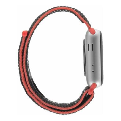 Apple Watch Series 3 Nike+ GPS + Cellular 38mm alluminio argento cinturino Loop Sport nero/rosso