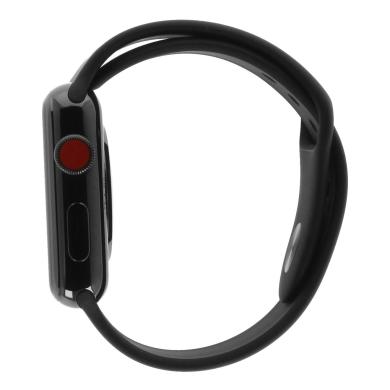 Apple Watch Series 3 Edelstahlgehäuse schwarz 42mm mit Sportarmband schwarz (GPS + Cellular) edehlstahl schwarz