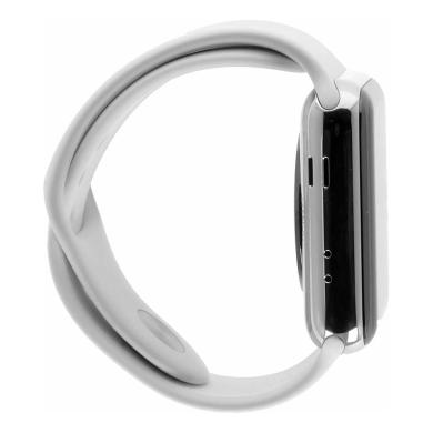 Apple Watch Series 3 GPS + Cellular 42mm acciaio inossidable argento cinturino Sport bianco