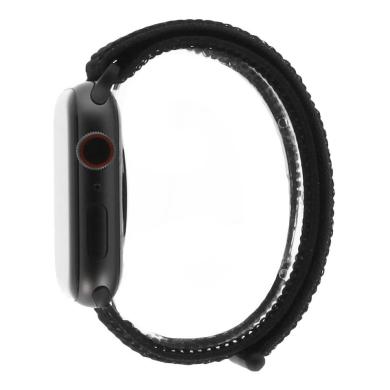 Apple Watch Series 4 Nike+ GPS + Cellular 44mm aluminium gris boucle sport noir