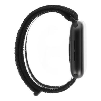Apple Watch Series 4 Nike+ GPS + Cellular 44mm aluminium gris boucle sport noir