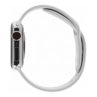 Apple Watch Series 4 GPS + Cellular 44mm acier inoxydable bracelet sport blanc