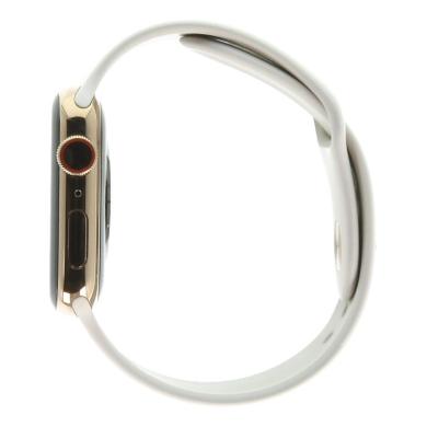 Apple Watch Series 4 Edelstahlgehäuse gold 44mm mit Sportarmband steingrau (GPS + Cellular) edelstahl gold