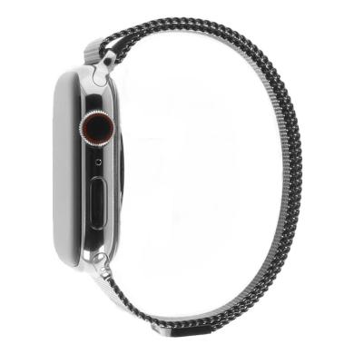 Apple Watch Series 4 Edelstahl silber 44mm mit Milanaise-Armband silber (GPS + Cellular) edelstahl silber