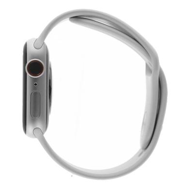 Apple Watch Series 4 GPS + Cellular 40mm aluminium argent bracelet sport en blanc